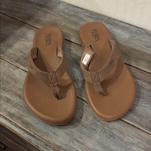 Flojos Jersey Josie Ladies' Flip Flop, Brown NEW